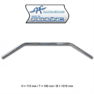 Lenker Flyer Bar FDHD 7 1 Zoll chrom Kerbe B: 101 cm x H: 11 5 cm x T: 18 cm x B Mitte: 19 cm 045331