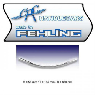 Lenker Flyer Bar FDHD 10 1 Zoll chrom Kerbe B: 85 cm x H: 5 5 cm x T: 16 5 cm x B Mitte: 16 cm 045336