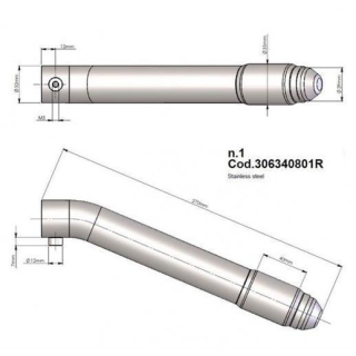 Auspuff LeoVince Leovince SBK DB eater Nr. 1 Code 306340801R Maße: Dämpfer Ø 32 mm Ausgang 29 mm L: 270 mm 130300
