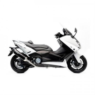 Auspuff LeoVince SBK NERO T MAX 530 ev.2x1 INOX Bj.12 13 Black Max Bj.13 Slip on Edelst EG ABE 14000