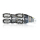 Lampenhalter Set Alu eloxiert 31 34 mm * 4 verchromte Schellen 2 Halter 220870