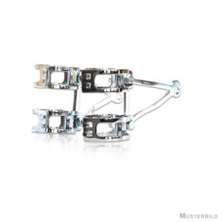 Lampenhalter Set Alu poliert 43 46 mm 4 verchromte Schellen 2 Halter 220893