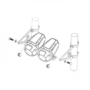 Lampenhalter Set CNC Alu chrom 42 43 mm 4 Alu chrom...