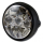 LED Scheinwerfer 7 FARGO mattschw M8 seitlich Chromreflektor British Style E geprüft 271190