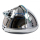 LED Scheinwerfer 7 HD Style chrom 10 LED s Reflektor chrom Befestigung unten M12 E geprüft 271200