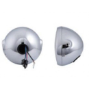 LED Scheinwerfer 7 British Style chrom 10 LED s Reflektor chrom M8 seitlich E geprüft 271202
