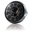LED Scheinwerfer 7 British Style chrom 10 LED s Reflektor chrom M8 seitlich E geprüft 271202