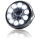 LED Scheinwerfer 7 British Style chrom 10 LED s Reflektor chrom M8 seitlich E geprüft 271202
