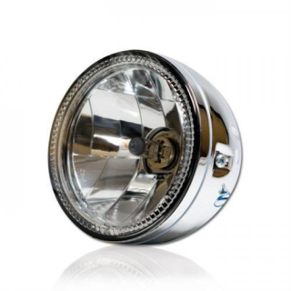 Scheinwerfer Skyline 5 3 4 CCFL Standlichtring H4 seitliche Befestigung M6 chrom E geprüft 271209