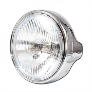 Scheinwerfer 7 LTD Style chrom Streuglas H4 mit Standlicht seitliche Befestigung E gepr. 271216