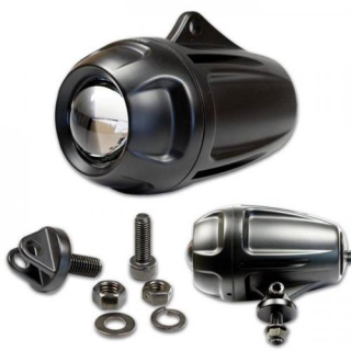 Ellipsoidscheinwerfer oval schwarz Alu H1 55W Linse Ø=38mm Fernlicht e4 Universal E geprüft 271272