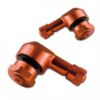 Aluminiumventil 90° abgewinkelt orange eloxiert VPE = 2 Stück Ø 8 3mm mit Kappe 276063
