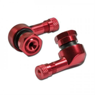 Aluminiumventil 90° abgewinkelt rot eloxiert VPE = 2 Stück Ø 11 3mm mit Kappe 276089