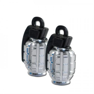 Ventilkappenset Granate eloxiert silber VPE = 2 Stück 276099