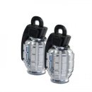 Ventilkappenset Granate eloxiert silber VPE = 2...