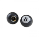 Ventilkappenset Eightball schwarz Paar 276100