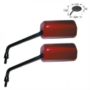 F1-Spiegel, 2 x M8-R, rot, Paar, für Roller, 282062