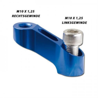 Spiegelarmverlängerung Lenkerausleger M10 x 1 25 mm Linksgewinde blau eloxiert VPE=1 Stück 282111