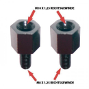 Spiegeladapter Rechtsgewinde, M10 auf M8 x 1,25, schwarz,...