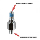 Anschluss M8 x 1 25 Rechtsgewinde chrom im Spiegel M8 x 1...