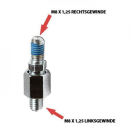Anschluss M8 x 1 25 Linksgewinde chrom im Spiegel M8 x 1...