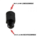Spiegeladapter M8 x 1.25 mm Linksgewinde in M10 x 1.25 mm...