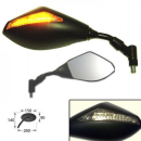 Universalspiegel mit LED-Blinker, rechts, schwarz, ABS,...