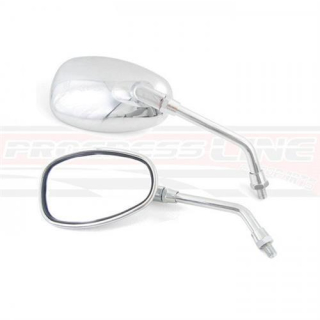 Spiegel Rückspiegel Virago chrom ABS Paar 2 x M10 R + 1 x M10 L Adapter E geprüft 282666