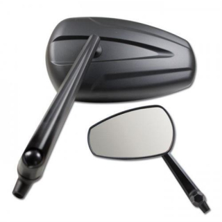 ALU Spiegel Rückspiegel Fano mattschwarz Stück 1 x M10 R + 1 x M10 L + 1 x Harley E geprüft 282696