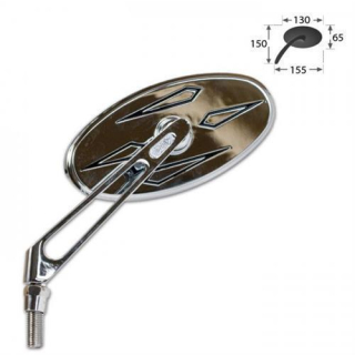 Chopperspiegel OVAL rechts * inkl. Adapter für Yamaha 282711