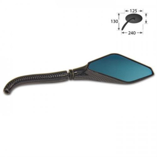 Spiegel Rückspiegel Carbonlook rechts blaues Glas * 1 x M10 R + 1 x M10 L im Spiegel 5 16 18 282954