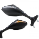 Verkleidungsspiegel + Blinker Universal schwarz ABS Paar...