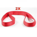 Nylon-Doppelschlaufengurt als Verlängerung, rot, Maße: B=25 mm x L=45 cm, 283044