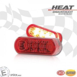 LED Rücklicht Einbaurücklicht Heat rot Maße: B 21 5 x H 8 5 x T 11 5 mm E geprüft 284088