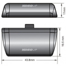 LED Kennzeichenbeleuchtung Blade schwarz Maße: B 44 x H 11 x T 16 5 mm E geprüft 284120