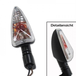 Blinker BMW Ducati Triumph Aprilia V.L. H.R schwarz klar 12V10W E geprüft 284135