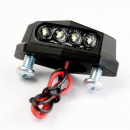 LED-Kennzeichenbeleuchtung "Vento", Alu, schwarz, Maße: B 46 x H 21 x T 17,5 mm, E-geprüft, 284137