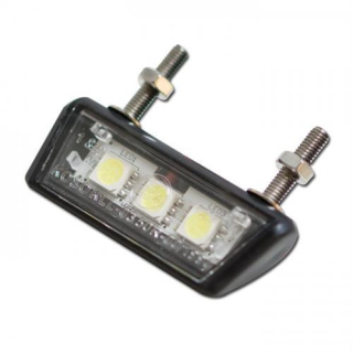 SMD Kennzeichenbeleuchtung Forty schwarz ABS E geprüft 3 SMD s B: 42mm H: 10mm T: 17mm 284138