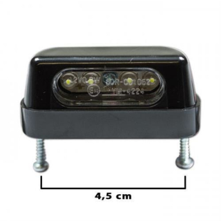 LED Kennzeichenbeleuchtung Zest schwarz ABS Schraubenabstand: 45mm E geprüft 284144