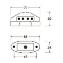 LED Kennzeichenbeleuchtung Micro Space schwarz Alu gefräst L55 x B30 x H24mm E geprüft 284148