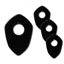 Indy Spacer Blinker schwarz Stahl Ducati KTM VPE 4 Stck....