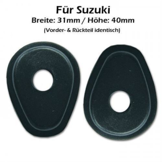 Indy Spacer Blinker schwarz ABS Suzuki ISS1 GSXR 600 750 98 02 vorne Bandit 600 1200 01 284184