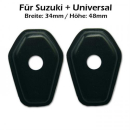 Indy Spacer Blinker schwarz ABS Suzuki Maße: B 34 x H 48 mm 284186