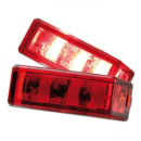 LED Rücklicht Einbaurücklicht Brick3 rot 3 x...