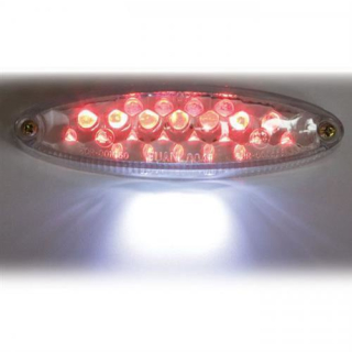 LED Rücklicht Mini mit KZB klar E geprüft B 105 x H 30 x T 32 mm Schraubenabstand: 95 mm 284306