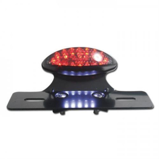 LED Rücklicht Dakota mit Halteplatte schwarz m. KZB B 100 x H 33 x T 33 mm getönt E geprüft 284331