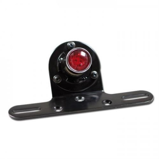 LED Rücklicht Gun mit KZB rotes Glas Ø=30 mm mit Halteplatte schwarz E geprüft 284353
