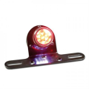 LED Rücklicht Tube mit KZB rotes Glas Ø=45 mm...