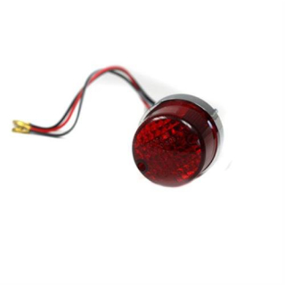 Rücklicht Point Mini chrom rotes Glas mit KZB Maße: B 55 x H 45 mm Abstand 40 mm E geprüft 284386