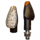 LED Blinker PEAK schwarz kurz konvexes Glas E...